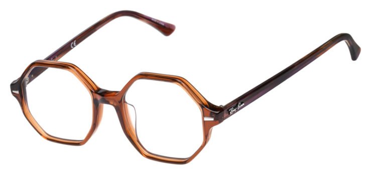 prescription-glasses-model-Ray Ban-RB5472-Clear Brown -45