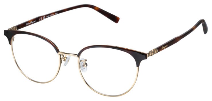 prescription-glasses-model-Salvatore Ferragamo-SF2201-Gold Tortoise-45