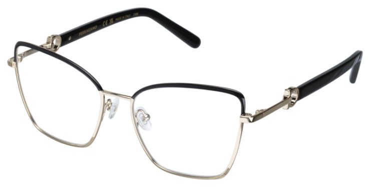 prescription-glasses-model-Salvatore Ferragamo-SF2223-Gold Black-45