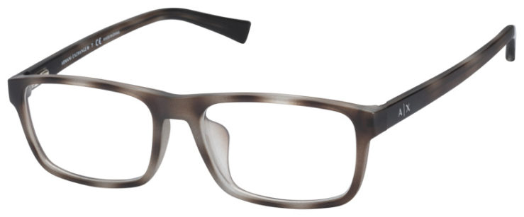 prescription-glasses-model-Armani Exchange-AX3046F-Matte Grey Tortoise-45